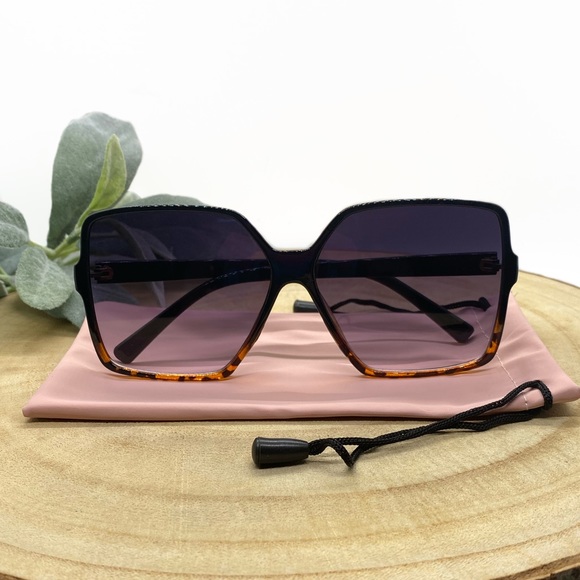 Fashion Sunglasses Black-Brown Leopard/Gray - Picture 8 of 10